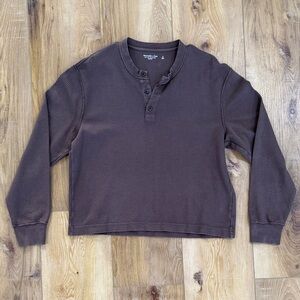 Abercrombie & Fitch Cropped Henley